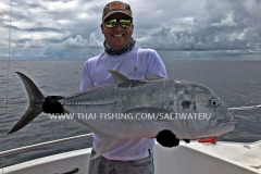 Giant Trevally Fiskeri Similan Islands Thailand