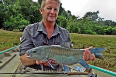 Blue-Mahseer-Fluefiskeri-Thailand-Jungle-Sø-Fiskeri